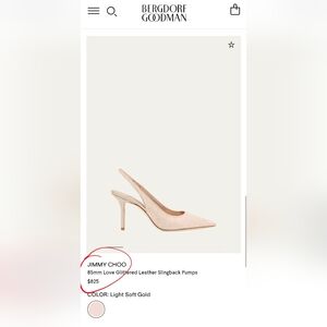 Jimmy Choo 85mm Love Glittered Leather Slingback Pumps MSRP $825 New In Box SS26